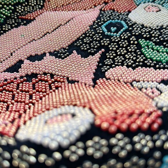 Vintage Angel Fish Floral 1970’s Beaded Bag - Picture 3 of 8